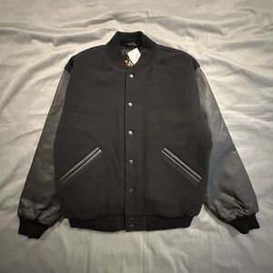Vintage Game Sportswear Jacket Mens Small Varsity Letterman Wool Leather 90s